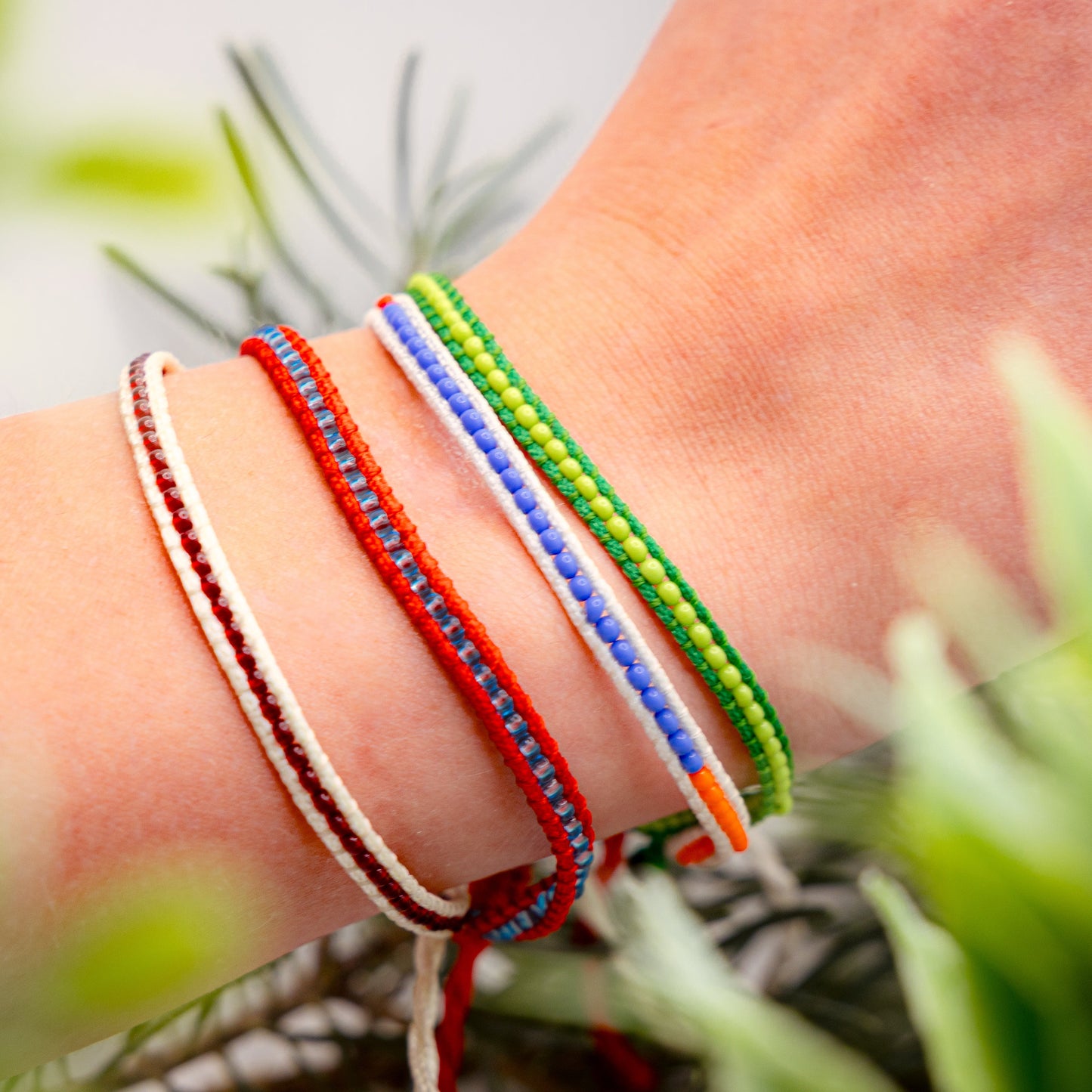 Maroon - Zuri Beaded Bracelet