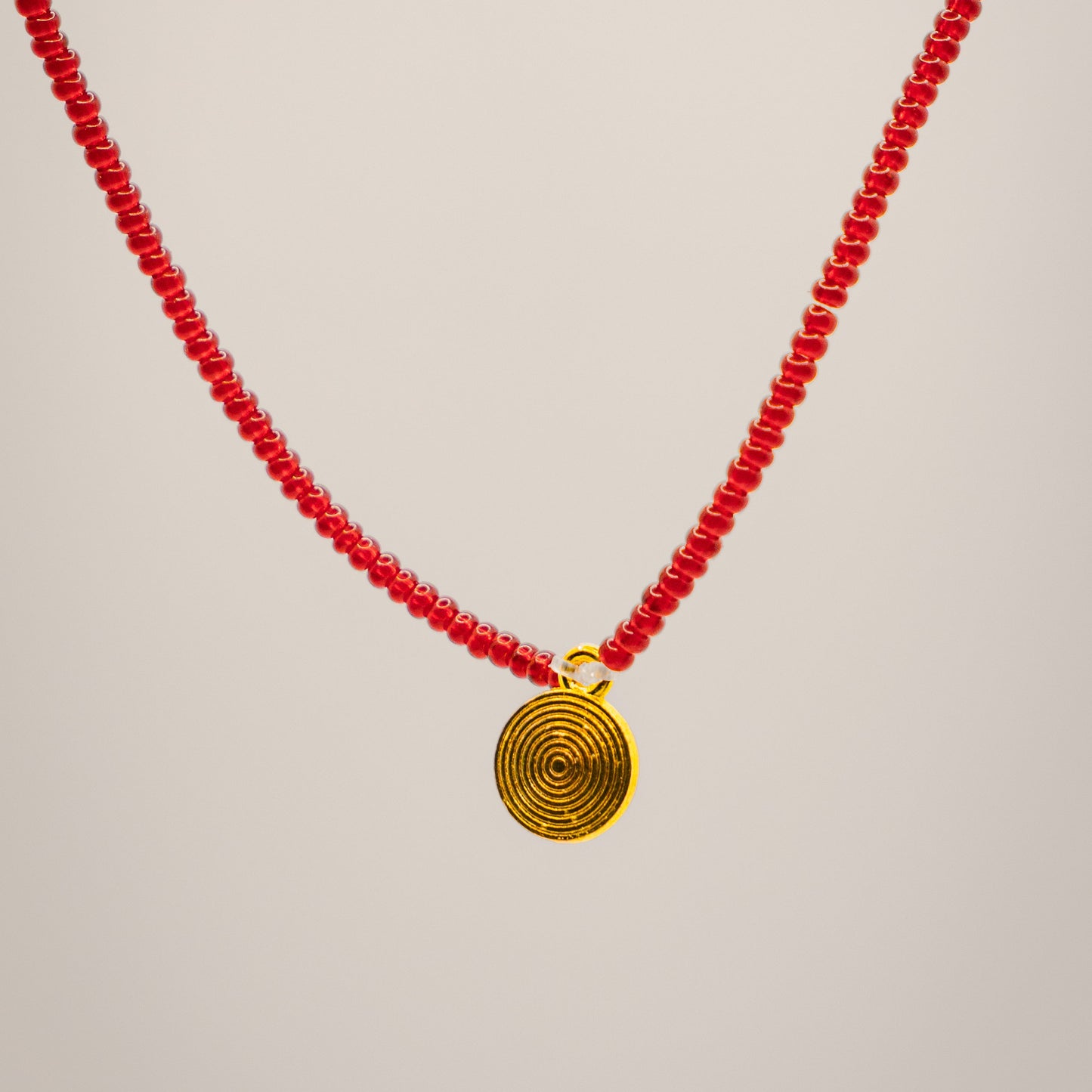 Red - Zuri Beaded Necklace
