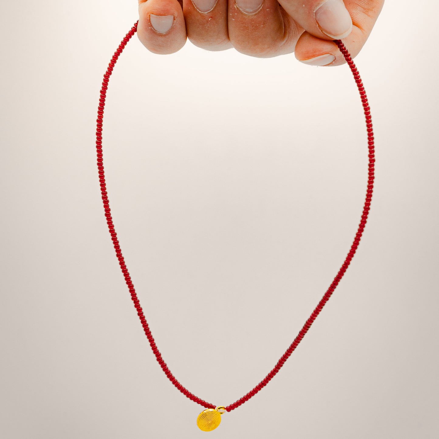 Red - Zuri Beaded Necklace