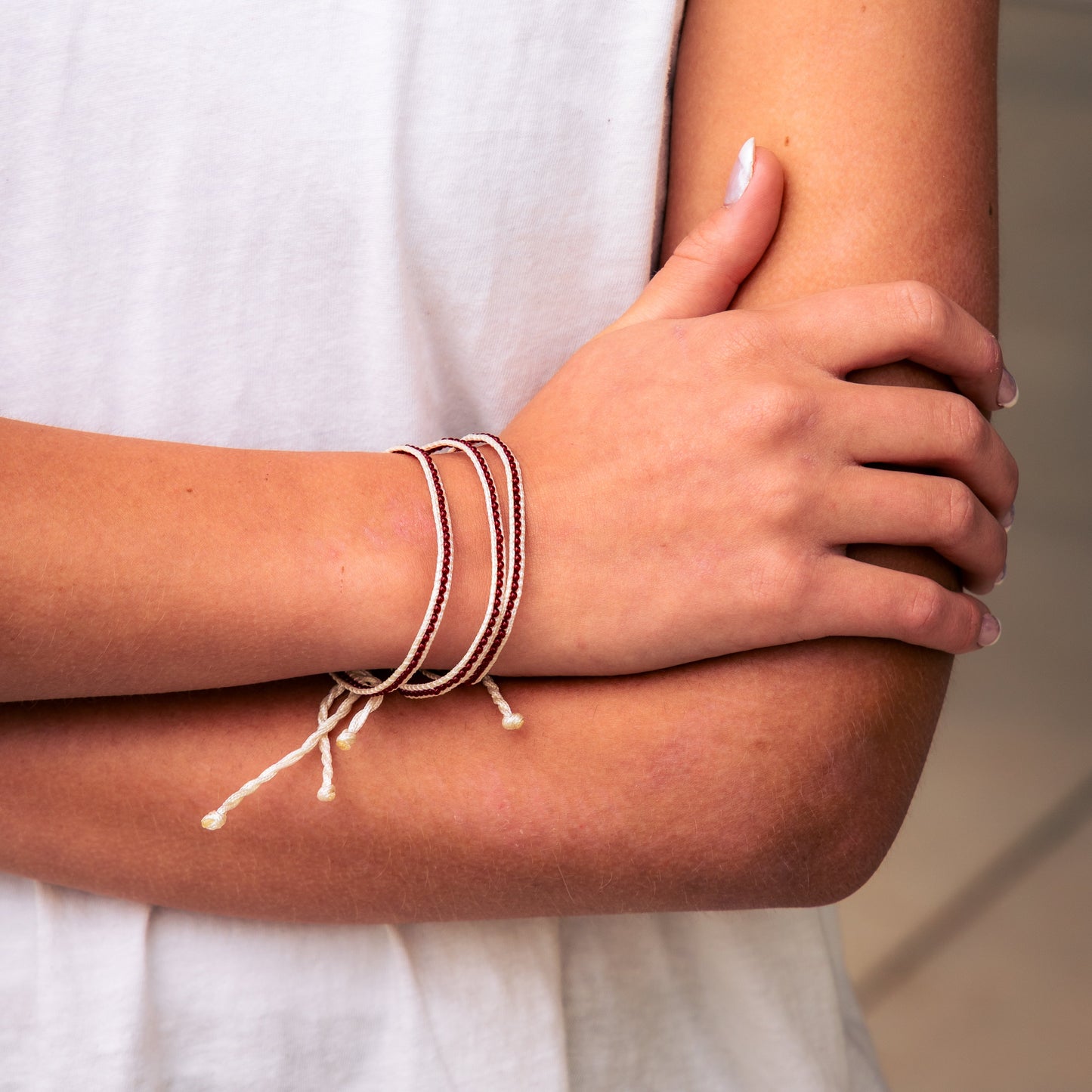 Maroon - Zuri Beaded Bracelet