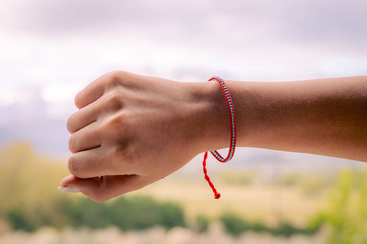 Blue and Red - Zuri Beaded Bracelet